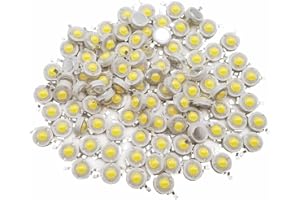 Vrabocry 50-pcs High Power Led Chip 3W Warmweiß (3000K-3500K mit Eingang 560mA-700mA Anschluss DC 3V-3.4V mit 3 Watt) Super helle Intensität SMD COB Licht Emitter Komponenten Diode 3 W Birne Lampe