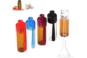 AONAYO 5 unidades de 51 mm para rapé, dosificador de tabaco, dosificador de coca, tabaco, dosificador de polvo con mini embudo