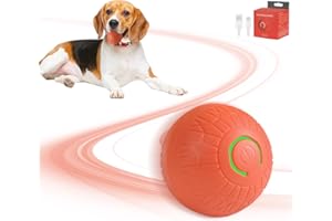 Sprifityy Giocattoli interattivi per cani,palla magica,giocattolo intelligenza per,ricaricabile USB,per cuccioli/cani di piccola/media taglia (arancione)