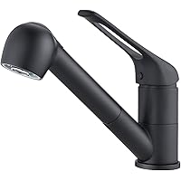 Auralum schwarz Küchenarmatur ausziehbar mit Dual-Spülbrause, Wasserhahn Küche 360° schwenkbar Spültischarmatur…