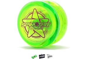 YOYO FACTORY YoyoFactory SPINSTAR Yo-Yo - Vert (Idéal Yoyo pour Les débutants, Ficelle Et Instructions Incluses)