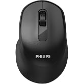 Philips SPK7448 Bluetooth 5.2 ve 2.4GHz 1600DPI Sessiz Optik Kablosuz Mouse Siyah