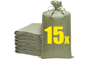 HOOPOE 15 sacchi per macerie, sacchi da lavoro in rafia, sacchi da giardino, sacchetti per rifiuti da giardino per la spazzatura e protezione dalle inondazioni