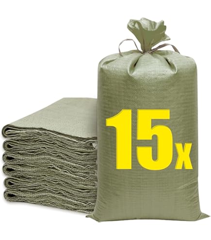 15 Sacchi Per Giardinaggio E Macerie - 70x113 Cm, In Polipropilene, Riutilizzabili, Bianchi - Foto 9