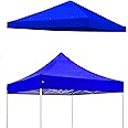 World of Wish 10x10 ft Canopy Tent Top Cover, 3x3 Meter Gazebo Tent Replacement Top Fabric, Replacement Top Canopy for 10x10 ft Gazebo Tent - Blue (Top Cover only)