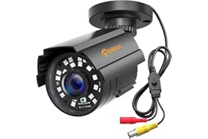 Anlapus 2MP Cámara de Vigilancia Exterior, 20M Visión Nocturna, para DVR Kit de Cámara de Seguridad, Cámara Análogica con Menú OSD