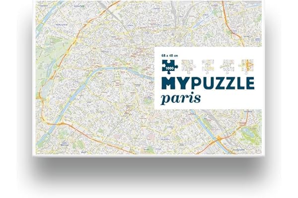 Helvetiq - Mypuzzle Paris - Puzzle 1000 Pièces sur La Ville de Paris - Redécouvre Ta Ville Préférée en Puzzle sans GPS Ni Smartphone - 99639