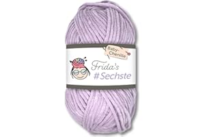 Frida's Wollhaus Frida's 744 - Ovillo de lana de chenilla para tejer (50 g, aterciopelada, suave, 30 colores, 744), color lila