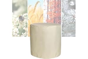 ATYUJKB Housse Salon de Jardin Exterieur Impermeable 90x90cm, 420D Housse de Table Ronde, Housse de Protection Table, Robuste Oxford Tissu pour Ronde Table Chaise Meubles