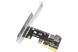 GLOTRENDS Carte Adaptateur hôte PCI Express 4.0/3.0 X4 avec connecteur SFF-8643 Mini-SAS HD 36 Broches pour SSD PCIe U.2 (SFF-8639), supporte Le SSD Intel 750 2.5 Pouces U.2 SFF