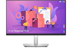 Dell P2422H 24 Inch Full HD (1920x1080) Monitor, 60Hz, IPS, 5ms, 99% sRGB, DisplayPort, HDMI, VGA, 5x USB, 3 Year Warranty, Black