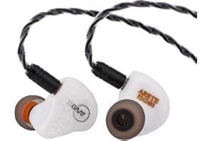 Linsoul ZiiGaat x Fresh Reviews Arete in Ear Monitor, Ecouteurs Hybrides 1DD+4BA IEM, Écouteurs de Jeu Filaires, Moniteur de Studio, avec Câble IEM Détachable pour Musicien Audiophile (Blanc)