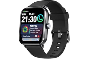 aeac Montre Connectée Homme Appel Bluetooth, Alexa intégrée 1.8" Smartwatch Moniteur de SpO2 Cardiofrequencemetre Sommeil, 100 Modes Sportifs Podometre Calories Etanche IP68 pour Android iOS