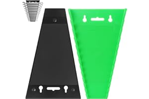 Faankiton 2 Pezzi Organizer Magnetico per Chiavi Inglesi, Porta Chiavi Inglesi, Supporti per Chiavi Premium a 12 Slot, Confezioni Organizzatore di Chiavi Magnetiche SAE (1/4-1/16") e Metrici (6-24 mm)