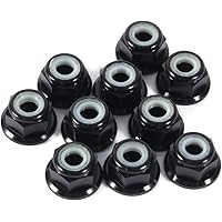 Sechskant-selbstsichernde Muttern, 10 Stück, M4-Mutter, CNC-Aluminium, Flansch, Nylon, selbstsichernde Metallmuttern…