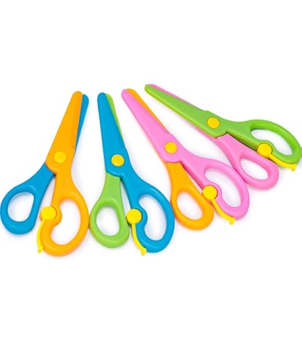 Szsrcywd 6-Pack Mini Loop Scissors – 5.5 Inch Kids Grip Scissors, Self-Opening Design For Special Needs, 6 Colors - View #5