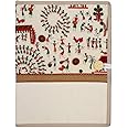 CAMPIO Printed Fabric File Folders for Certificates, Document Holder, Jute Conference Folder (Size: A4, Color: Multicolor Warli Printed) (Pack of 2)