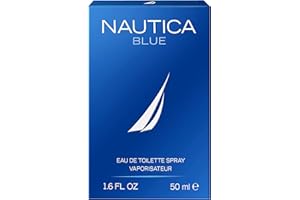 Nautica Blue, Eau de Toilette Spray, Profumo Uomo con Note di Bergamotto, Ninfea e Cedro - 50 ml