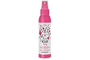sanosan Spray demelant cheveux enfant - Soin demelant sans rinçage à l'olive biologique et aux protéines de lait (1x 125 ml) - Soin cheveux sans rinçage, spray demelant cheveux