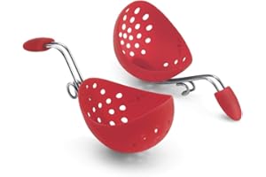 Cuisipro 747182 - Set di 2 bollitori Uovo in Silicone, Colore: Rosso