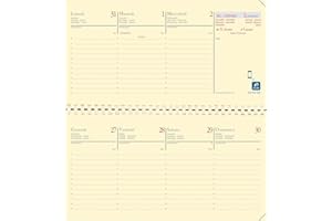 Quo Vadis 422006Q Agenda PLANITAL Lingua Italiana Anno 2026 Formato 8,8x17cm Settimanale 13 Mesi Dicembre-Dicembre Carta Avorio con Spirale Ricambio Agenda Blisterato Copertina in Cartone Bianco