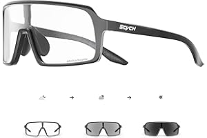 SCVCN Gafas de Ciclismo Fotocromáticas Hombre Gafas de Sol Deportivas Mujer Transparente Gafas MTB Protección UV 400 Gafas Bicicleta Montaña con TR90 Gafas Bici Gafas BTT Gafas Ciclista Running