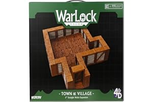 WIZKIDS GAMES Warlock Fliesen Erweiterungsset Town & Village Straight Walls, 2,5 cm