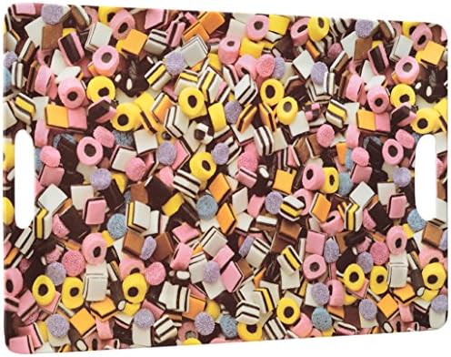 Splash 47 cm Long Rectangular Tray in Liqourice Design