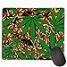 Produktbild Whecom Green Maple Leaves Art Non-Slip Personality Designs Gaming Gaming Mauspad Black Cloth Rectangle Mousepad Art Natural Rubber Mouse Mat with Stitched Edges 9.8x11.8 Inch