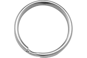 OSELTYATH 100pcs Small Round Split Rings, Silver Key Ring Hoops, Stainless Steel 304S15 Material Jump Rings, Tiny Keyrings for Jewellery & Crafts (13mm)