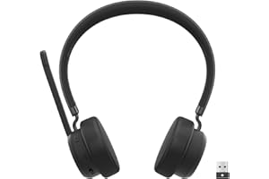 Lenovo Wireless VoIP Headset Casque Sans fil Arceau Bureau/Centre d'appels Bluetooth Noir
