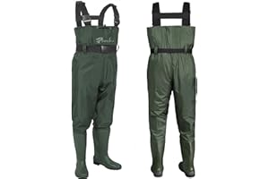 Croch Waders imperméables pour homme et femme avec bottes en caoutchouc – Idéal pour la pêche et les activités de plein air