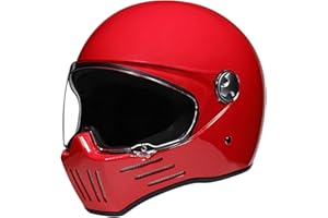 Woljay Vintage Full Face Motorcycle Helmet Helmets Jet Moto Cruiser Scooter Unisex Adult DOT Approved
