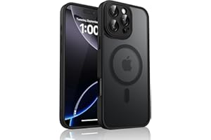 Mugust Magnetyczne etui do iPhone 16 Pro, matowe etui na telefon komórkowy, kompatybilne z MagSafe, matowe, przezroczyste etui ochronne na tył telefonu (iPhone 16 Pro)