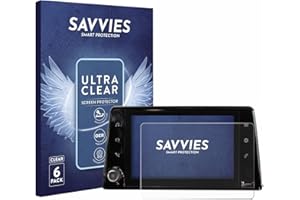 savvies Protector Pantalla para Peugeot Rifter 2019 Infotainment System (6 Unidades) Película Ultra Transparente