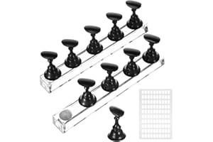 Piriuuo 2 Stück Nagel Stander,Acryl Nagel Stander für Press on Nails Display Nagelübungsständer Magnetische Nagelspitzen Halter DIY Nagelkunst Ständer Nagel Aufdrück Nagelständer für Maniküre Werkzeug