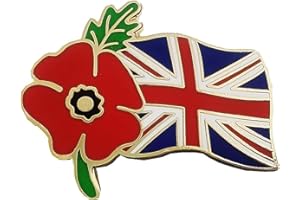 CTTK Remembrance Badges Pins Union Jack Lest We Forget Brooch Decorations Gifts Memorabilia