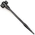 DYWISHKEY 19/22mm Scaffold Podger Ratchet Spanner Site Ratcheting Socket Wrench Black DYWISHKEY0016