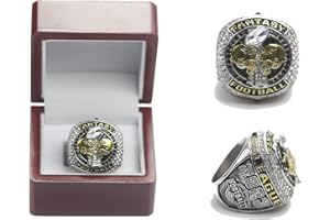 HYKJSHED 2023 NEU Fantasy Football Ring, Championship Ring, FFL Championship Trophy, Geschenkbox, Ring-Display-Box