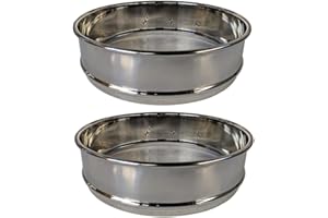 Jorzer Seed Sprouting Tray Stainless Steel Stackable Germination Trays with Tier Mesh, Stainless Steel Planting Pot,Seed Starter Kit, 2pcs