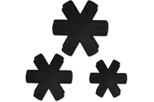 MUNSKT 6 Piece Pot Pan Protectors for Stacking, Larger Thicker Saucepan Protectors of 3 Sizes, Adjustable Felt Thermal Insulation Mat, Anti-Skid Reusable Kitchen Accessories