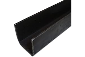 B&T METALL B&T - Profilo a U in acciaio, 25 x 25 x 1,5 mm, in lunghezze da 500 mm + 0/-3 mm, S235 (1.0038 ST37)