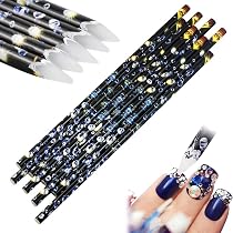 Dual-Ended Strass Picker – Mit Wachsköpfen & Edelstahlspitze, Für Nagelkunst & DIY-Dekoration