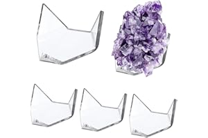 SUMNACON 5 espositori triangolari in acrilico trasparente, per geode, roccia, agata minerale, corallo fossile, medio