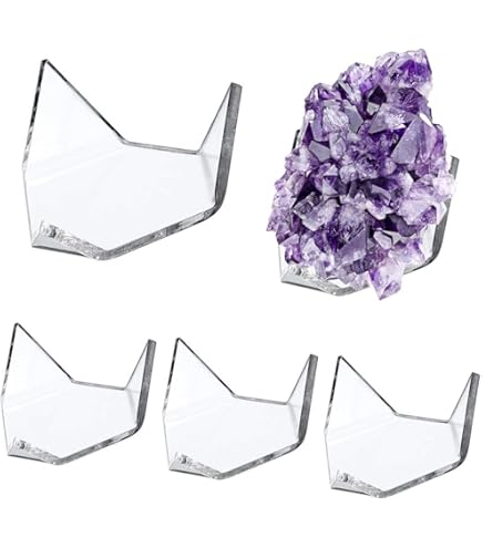 24 Stuks Acryl Display Standaards - Heldere Ezel Stands Voor Stenen, Kristallen & Kleine Collecties (3 Maten)