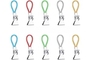 DDSHUN Appendini per asciugamani Clip per asciugamani Clip per asciugamani in metallo Morsetti Clip non cucibili per asciugamani Presine Strofinacci per appendere presine e strofinacci - 10PZ