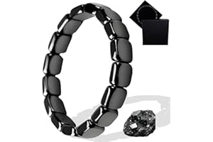 RoboBrio Hemios Hematite Bracelet Men, Hematite Bracelet, Strengthen Your Inner Power, Regulating Energy Imbalances, Suitable for People Experiencing Emotional Tension and High Stress Levels