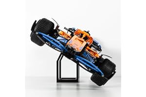 Brickify Espositore compatibile con LEGO Technic McLaren F1 42141 – Mensola premium per modelli di auto da corsa di Formula 1 – Supporto angolare per collezionisti – Modello auto non incluso