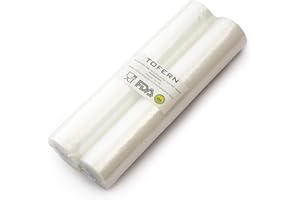 Tofern 2 Rouleaux Gaufrés sacs sous Vide pour Appareil de Mise sous Vide 28 cm X 5 mètres sans BPA Homologué FDA Sécurité Sac Rouleau de Film sous Vide Professionnel