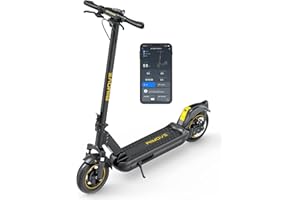 ALLMOVE 500W Trottinette Electrique Adulte, 10" Pliable Scooter Électrique Adulte App Control, 25 KM/h & 45 KM, Grand Écran LED, Triple Système de Freinage, 3 Modes de Vitesse Trottinette Électrique